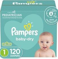 Pampers baby dry size 1 120 diapers pack