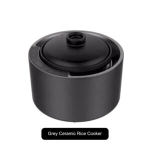 Grey ceramic rice cooker