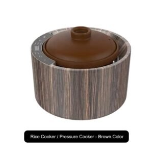 brown color ceramic rice cooker