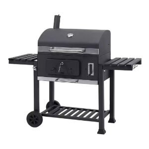 bbq grill with two sides working area