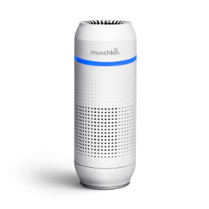 Munchkin Portable Air Purifiers with HEPA filters are one of the best when you are on-the-go