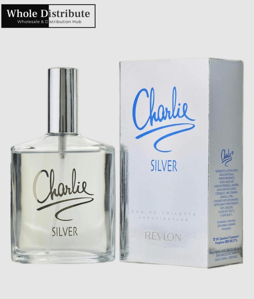 Revlon Charlie Silver Perfume 100ml available in bulk at a discounted wholesale price.